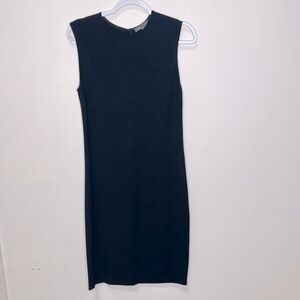 VINCE | Navy Blue Crew Neck Ribbed Sleeveless Dress